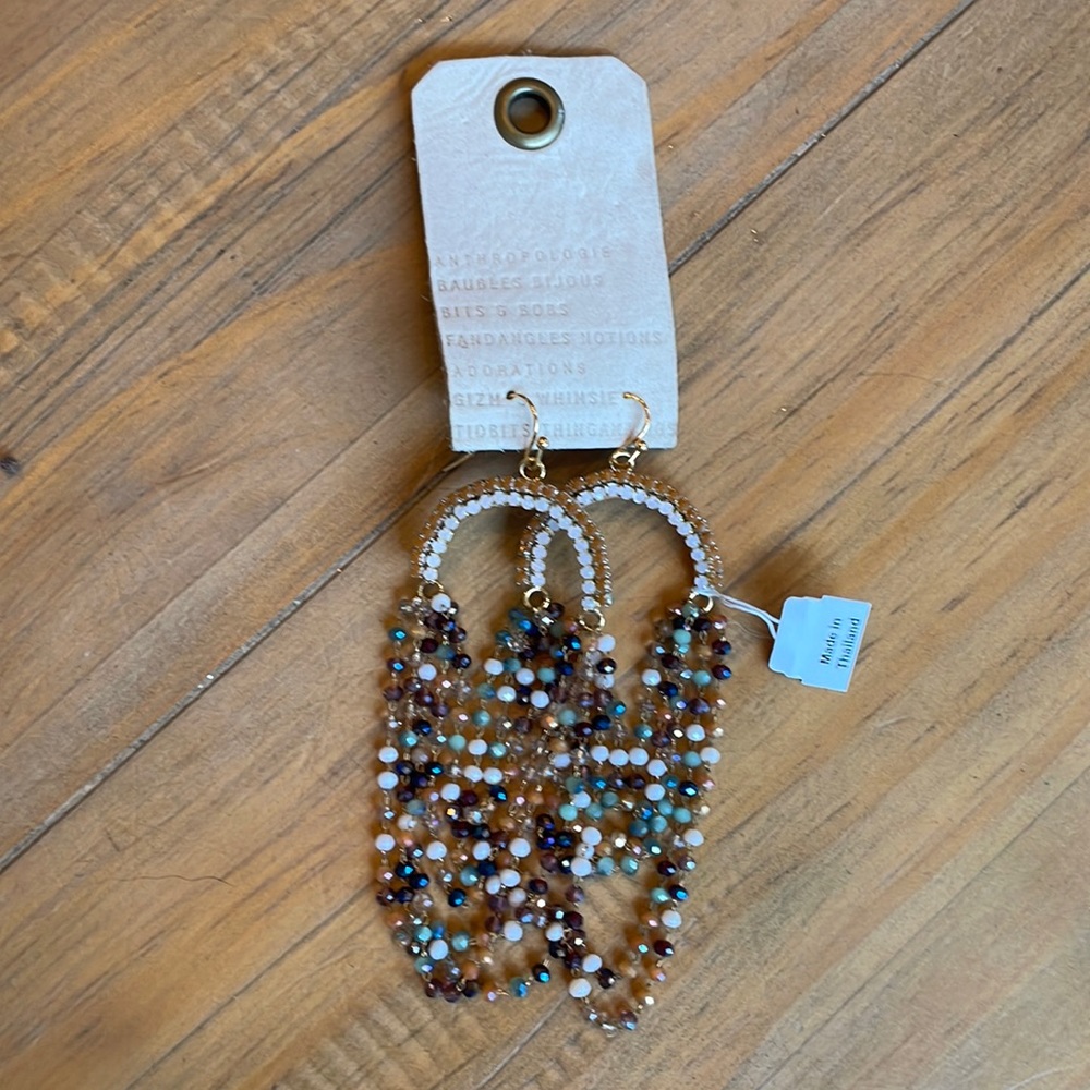 Anthropologie Beaded Drop Earrings